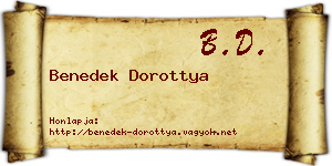 Benedek Dorottya névjegykártya