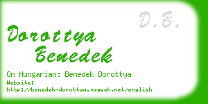 dorottya benedek business card